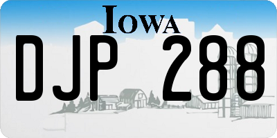 IA license plate DJP288