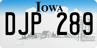IA license plate DJP289