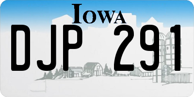 IA license plate DJP291