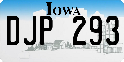 IA license plate DJP293