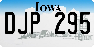 IA license plate DJP295