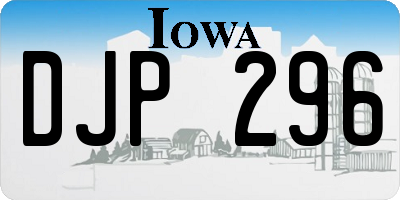 IA license plate DJP296