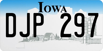 IA license plate DJP297