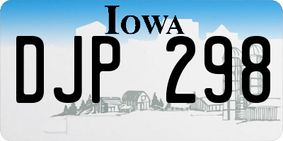 IA license plate DJP298