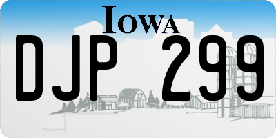 IA license plate DJP299