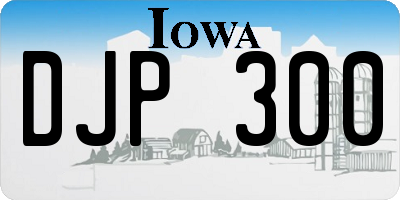 IA license plate DJP300