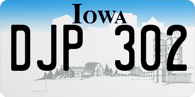 IA license plate DJP302