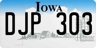 IA license plate DJP303