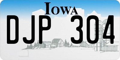 IA license plate DJP304
