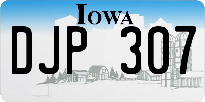 IA license plate DJP307