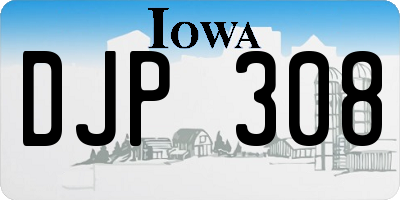 IA license plate DJP308