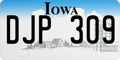 IA license plate DJP309