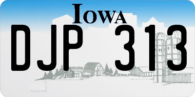 IA license plate DJP313