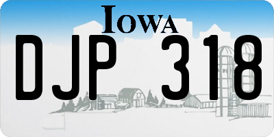IA license plate DJP318