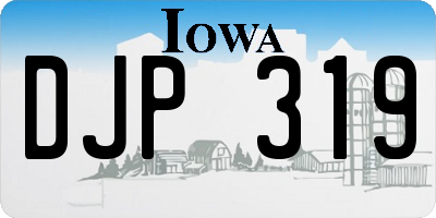 IA license plate DJP319