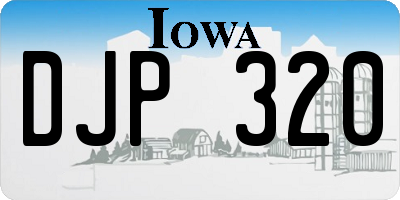 IA license plate DJP320