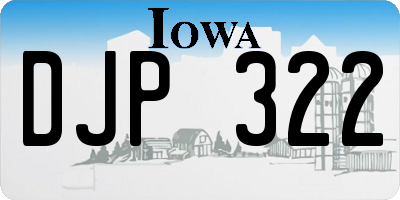 IA license plate DJP322