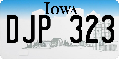 IA license plate DJP323