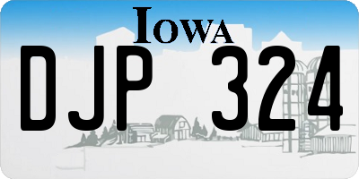IA license plate DJP324
