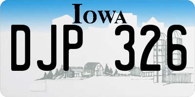IA license plate DJP326