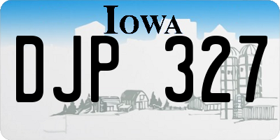 IA license plate DJP327