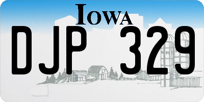 IA license plate DJP329