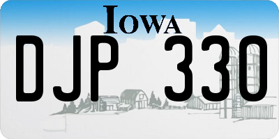 IA license plate DJP330
