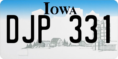 IA license plate DJP331