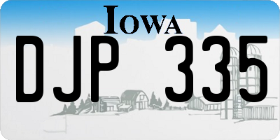 IA license plate DJP335