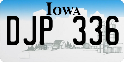 IA license plate DJP336