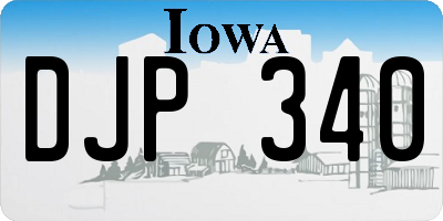 IA license plate DJP340
