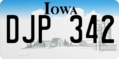 IA license plate DJP342