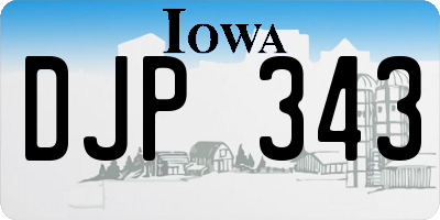 IA license plate DJP343