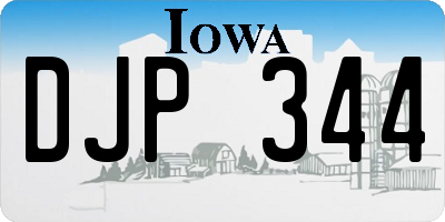 IA license plate DJP344