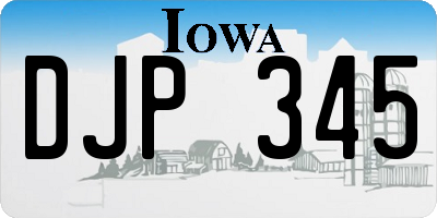 IA license plate DJP345