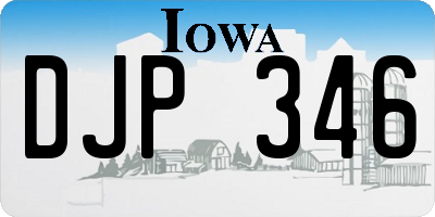 IA license plate DJP346