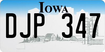 IA license plate DJP347