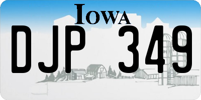 IA license plate DJP349