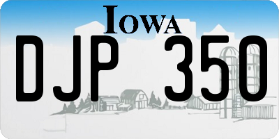 IA license plate DJP350