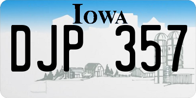 IA license plate DJP357