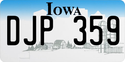 IA license plate DJP359