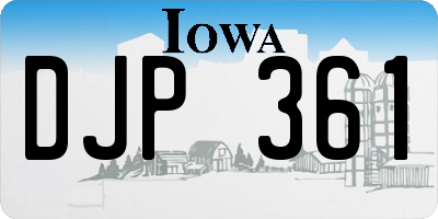 IA license plate DJP361