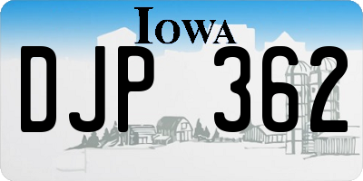 IA license plate DJP362