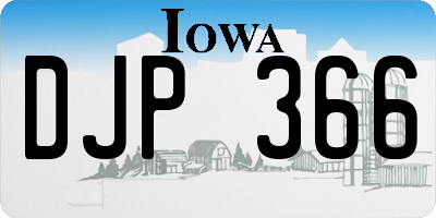 IA license plate DJP366