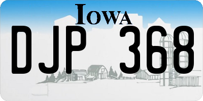 IA license plate DJP368