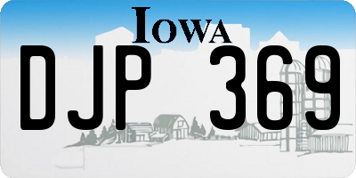 IA license plate DJP369
