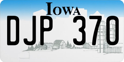 IA license plate DJP370