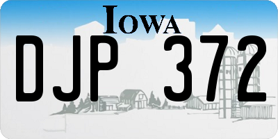 IA license plate DJP372