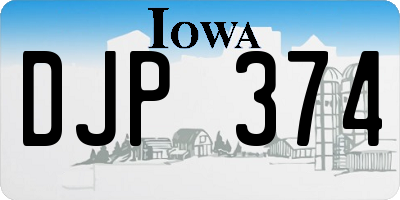 IA license plate DJP374