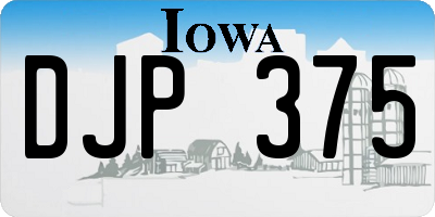 IA license plate DJP375